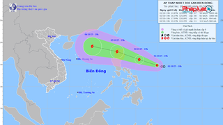 Áp thấp nhiệt đới mạnh lên, nguy cơ thành bão số 11