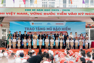 Tăng gần gấp 3 tỷ lệ trẻ em đội mũ bảo hiểm: Dấu ấn 7 năm từ chương trình tặng mũ của Honda