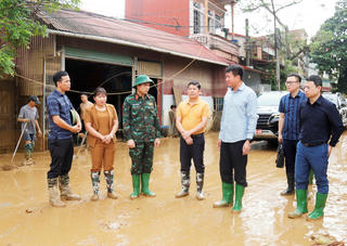Lãnh đạo tỉnh Lào Cai kiểm tra, chỉ đạo khắc phục hậu quả mưa lũ
