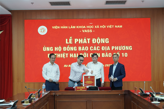 Viện Hàn lâm Khoa học xã hội Việt Nam chung tay ủng hộ đồng bào các địa phương bị thiệt hại do bão số 10