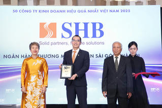 SHB vào Top 50 công ty kinh doanh hiệu quả, Top 10 doanh nghiệp tư nhân có lợi nhuận tốt nhất Việt Nam