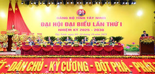 Khai mạc Đại hội đại biểu Đảng bộ tỉnh Tây Ninh lần thứ I, nhiệm kỳ 2025 - 2030:
Khẳng định vị thế mới, địa phương phát triển năng động thuộc vùng Đông Nam Bộ
