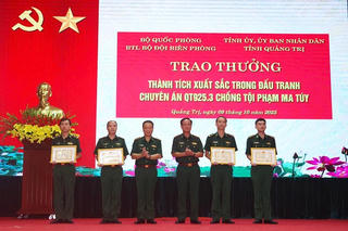 Phá đường dây ma túy lớn xuyên quốc gia, BĐBP Quảng Trị được khen thưởng
