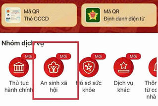 Đề xuất bổ sung tài khoản hưởng an sinh xã hội trên ứng dụng VNeID
