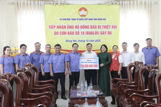 VKSND tỉnh Đồng Nai chia sẻ với đồng bào bị thiệt hại do bão lũ