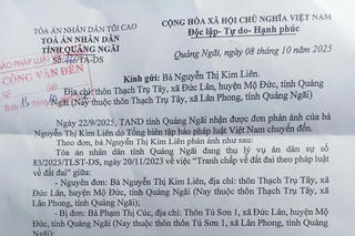Vụ kiện đất đai kéo dài tại Quảng Ngãi: TAND tỉnh cho biết sẽ sớm đưa ra xét xử
