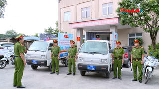 Công an xã Đại Thanh duy trì, đảm bảo trật tự đô thị trên toàn địa bàn.