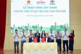 Toyota Việt Nam tiếp tục triển khai Chương trình 'Vì một Việt Nam xanh' năm 2025 tại tỉnh Phú Thọ