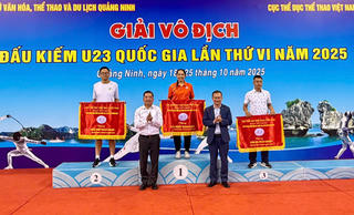 Quảng Ninh giành 2 HCV tại Giải Vô địch đấu kiếm U23