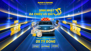 Sinh nhật 33 năm Nam A Bank: Hoàn tiền mỗi ngày, cơ hội trúng xe Honda CR-V Hybrid