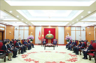 Tổng Bí thư Tô Lâm tiếp Đoàn đại biểu Đảng Nhân dân Cách mạng Lào