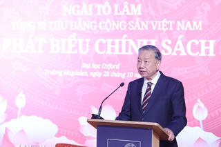 Tổng Bí thư Tô Lâm phát biểu tại Đại học Oxford: Chia sẻ tầm nhìn của Việt Nam trong kỷ nguyên mới 