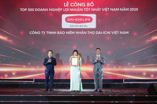 Dai-ichi Life Việt Nam vinh dự lần thứ 5 nhận giải thưởng “Top 500 Doanh nghiệp Lợi nhuận tốt nhất Việt Nam”