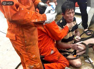 Một trong ba người mất tích ở đặc khu Lý Sơn được cứu sống