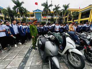 Tăng cường kiểm tra, xử lý vi phạm giao thông trong học đường tại xã Thái Thuỵ (Hưng Yên)