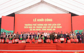 Đồng loạt khởi công trường phổ thông nội trú liên cấp tại các xã biên giới đất liền