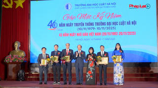Trường Đại học Luật Hà Nội tổ chức lễ Gặp mặt kỷ niệm 46 năm Ngày truyền thống