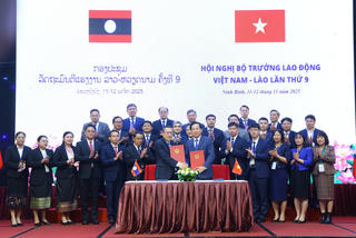 Hội nghị Bộ trưởng Lao động Việt Nam - Lào lần thứ 9: Tiếp tục thúc đẩy hợp tác về lao động, việc làm, người có công
