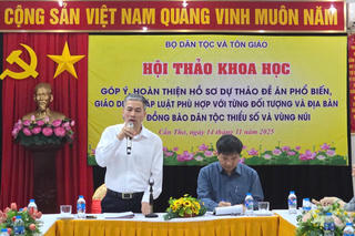 Hoàn thiện đề án Phổ biến giáo dục pháp luật cho vùng đồng bào dân tộc tiểu số và vùng núi