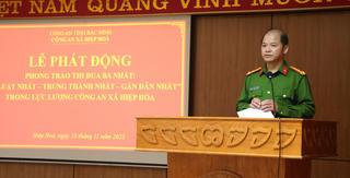 Phát động phong trào thi đua “3 nhất” trong lực lượng Công an xã Hiệp Hoà