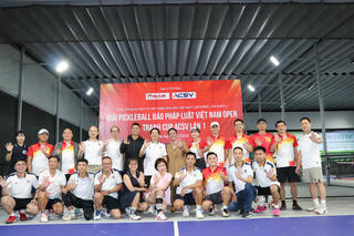 Sôi nổi Giải Pickleball Báo Pháp luật Việt Nam Open - Cúp ACSV lần thứ nhất, năm 2025