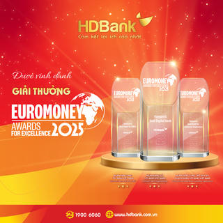 HDBank lập 'hat-trick' giải thưởng Euromoney 2025, khẳng định vị thế quốc tế của ngân hàng Việt