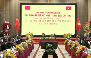 Hội nghị TAND các tỉnh biên giới Việt Nam – Trung Quốc lần thứ 2: Củng cố hợp tác 2 ngành, lan tỏa tinh thần "thượng tôn pháp luật"