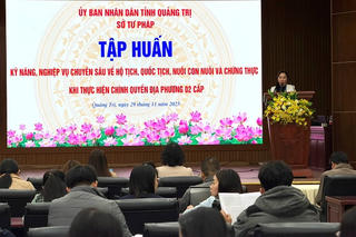 Tập huấn nghiệp vụ tư pháp - hộ tịch phục vụ mô hình chính quyền hai cấp tại phía Nam Quảng Trị