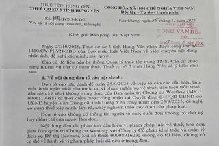 Sự việc bị cho là “dấu hiệu kê khai thuế không trung thực”: Thuế cơ sở 3 tỉnh Hưng Yên cho biết sẽ rà soát hồ sơ kê khai