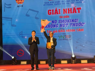 Tưng bừng trao giải cuộc thi sáng tác bài hát về phòng, chống tác hại của thuốc lá