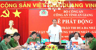 Công an An Giang phát động phong trào “Ba nhất”: Kỷ luật - Trung thành - Gần dân