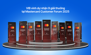 VIB nhận cùng lúc 9 giải thưởng từ Mastercard, khẳng định vị thế dẫn đầu thị trường thẻ Việt Nam