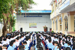 Lữ đoàn 127 nói chuyện truyền thống tại Trường Tiểu học An Thới 3