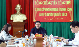 Bí thư Tỉnh ủy Bắc Ninh yêu cầu Xuân Cẩm đẩy mạnh công nghiệp, tạo nền tảng phát triển đô thị