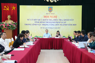 Xử lý kết quả kiểm tra, khảo sát tình hình thi hành pháp luật trong lĩnh vực trọng tâm, liên ngành năm 2025