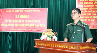 Bồi dưỡng tiếng dân tộc Khmer cho cán bộ Bộ đội Biên phòng tỉnh An Giang