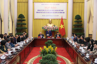 Công bố Lệnh của Chủ tịch nước về 12 luật đã được Quốc hội thông qua