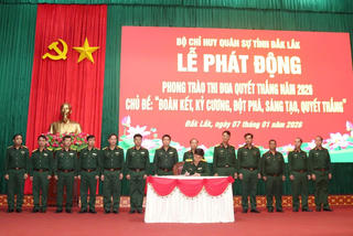 Đắk Lắk phát động phong trào thi đua Quyết thắng năm 2026 trong lực lượng vũ trang
