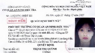 Công an Hà Nội truy nã một phụ nữ về hành vi tổ chức cho người khác trốn đi nước ngoài