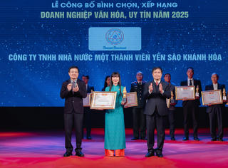 Yến sào Khánh Hòa được vinh danh Top 20 doanh nghiệp văn hóa, uy tín năm 2025