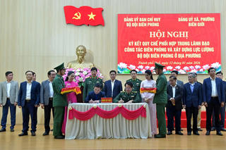 Huế: Ký kết quy chế phối hợp giữa BĐBP với các xã, phường biên giới