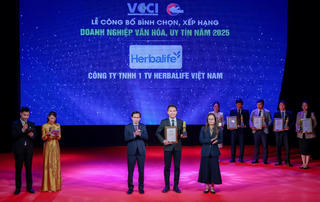 Herbalife Việt Nam được vinh danh 'Doanh nghiệp Văn hóa, Uy tín' năm 2025