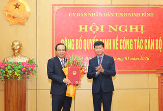 Công bố quyết định của Thủ tướng Chính phủ phê chuẩn Phó Chủ tịch UBND tỉnh Ninh Bình