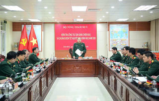 Đoàn Bộ Tổng Tham mưu thăm, làm việc với Bộ Chỉ huy Quân sự, Ban chỉ huy Bộ đội Biên phòng tỉnh Ninh Bình