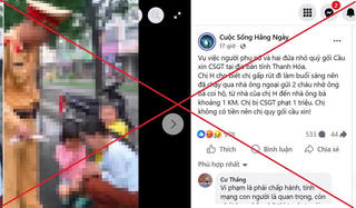 Công an Thanh Hóa bác tin “mẹ và hai con quỳ gối cầu xin CSGT”