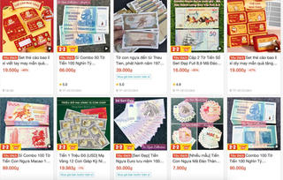 Cận Tết, tiền lì xì linh vật ngựa tràn lan 'chợ mạng'