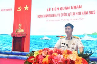 Vùng 5 Hải quân tổ chức Lễ tiễn quân nhân hoàn thành nghĩa vụ quân sự năm 2026