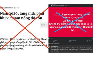 Bác bỏ thông tin tăng mạnh mức phạt nồng độ cồn trong năm 2026