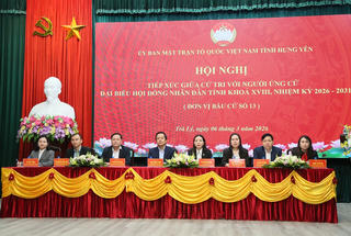 Hưng Yên: 8 ứng cử viên đại biểu HĐND tỉnh khóa XVIII tiếp xúc cử tri đơn vị bầu cử số 13