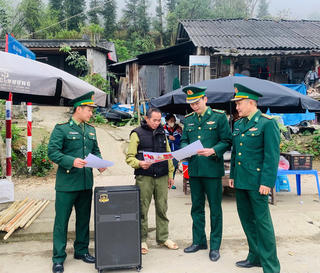 BĐBP Tuyên Quang tuyên truyền lưu động đảm bảo an ninh trật tự khu vực biên giới trước thềm bầu cử
